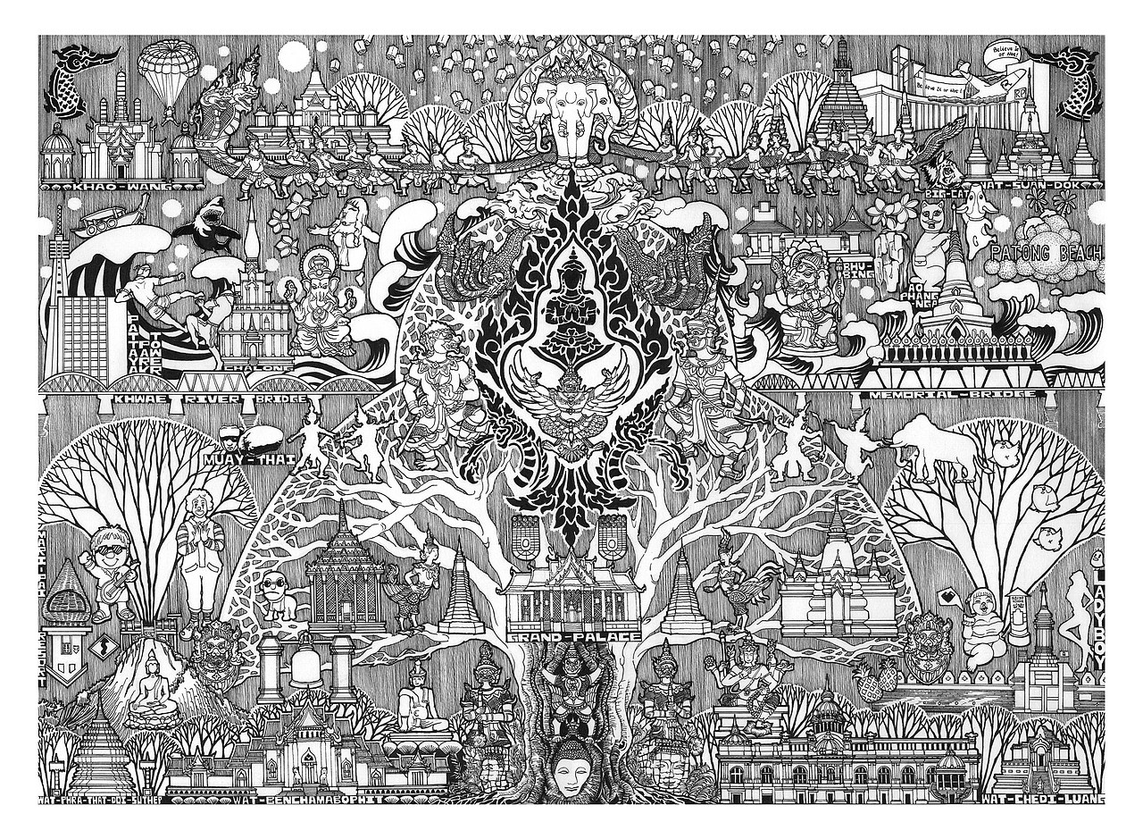 泰国旅行手绘游记