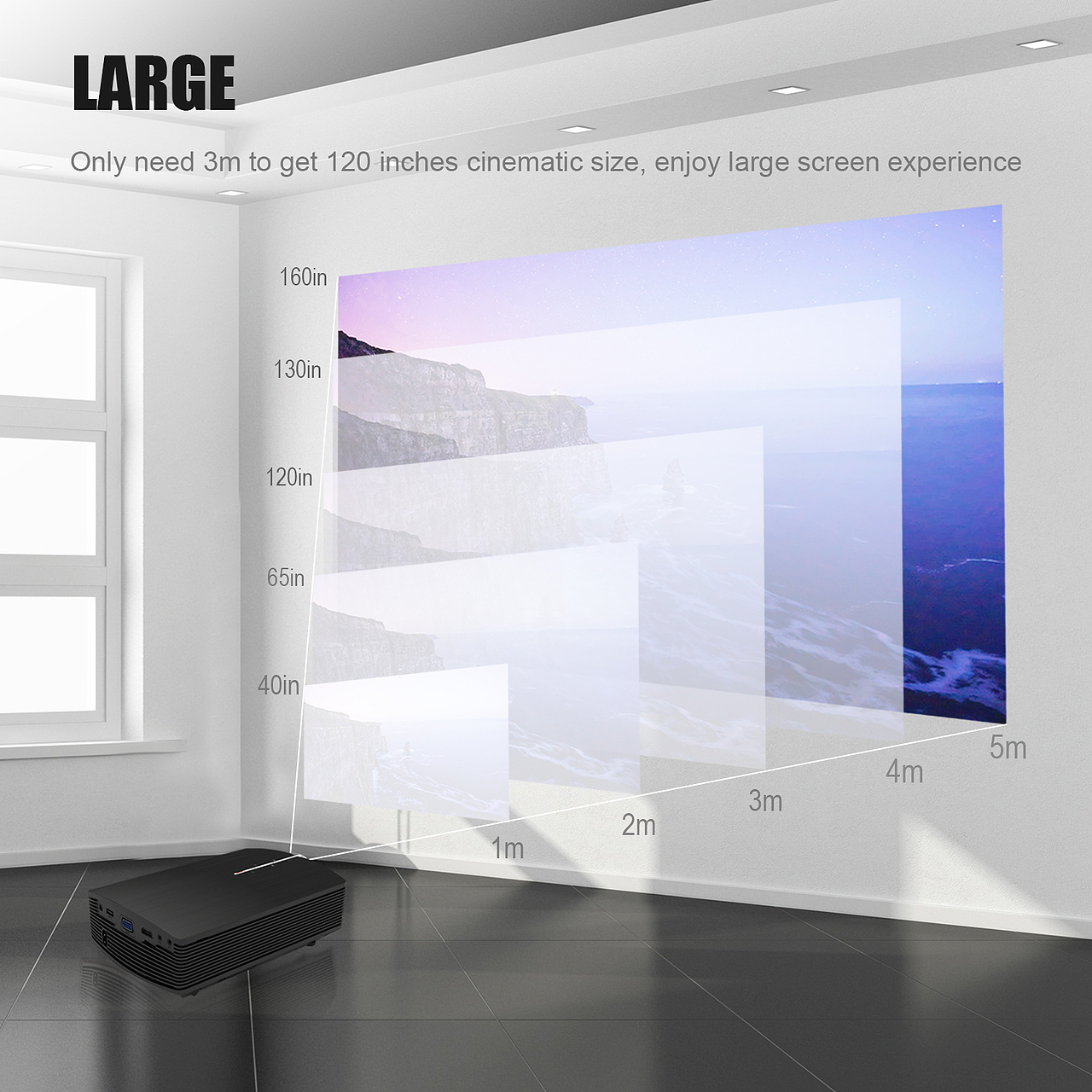 直筒投影仪前台设计