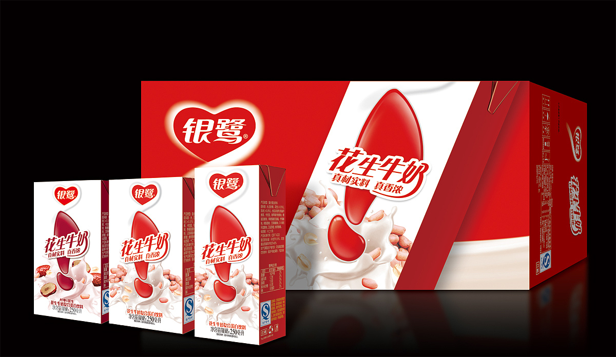 银鹭花生牛奶POSM