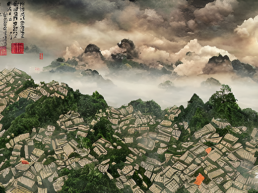 #AI创作实验室#青山一道同云雨，明月何曾是两乡。让我