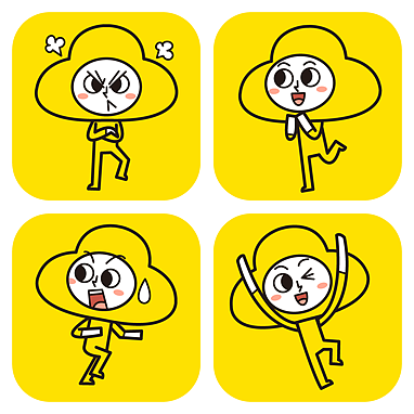 卡通表情-熊宝-马啾啾-云朵朵