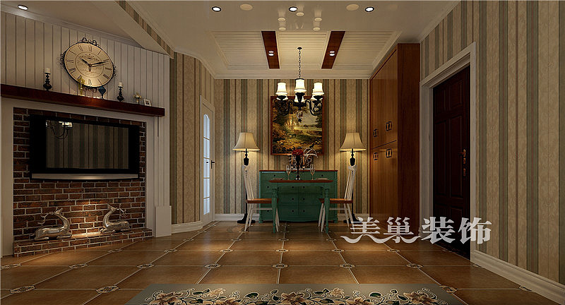 万科大都会装修效果图,电视背景墙