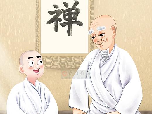 聪明的一休扁平插画儿童插画幼教类图书插画