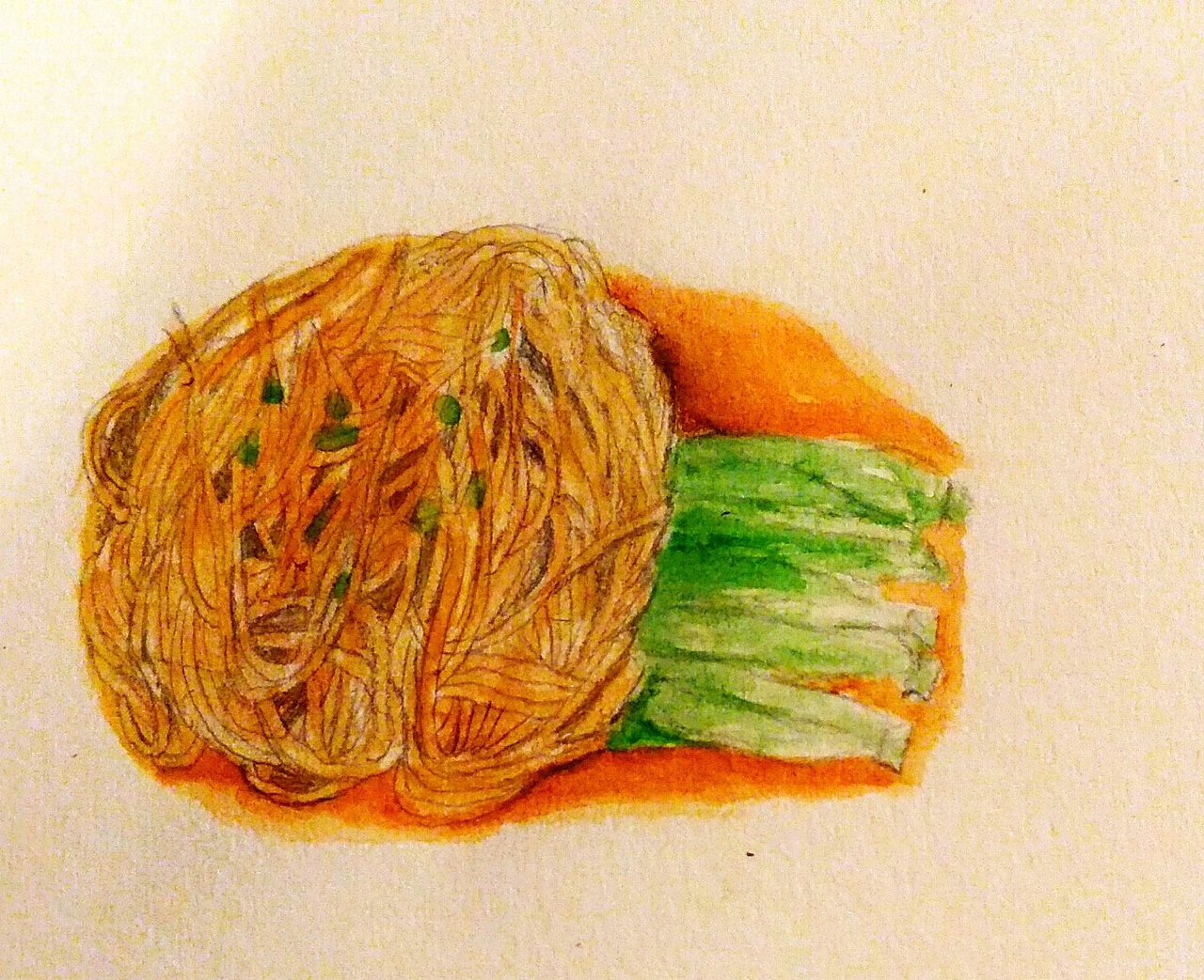 手绘葱油拌面版权西安/插画师/6年前/264浏览