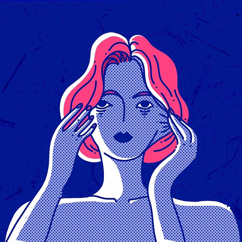 四宫格插画《皮肤》