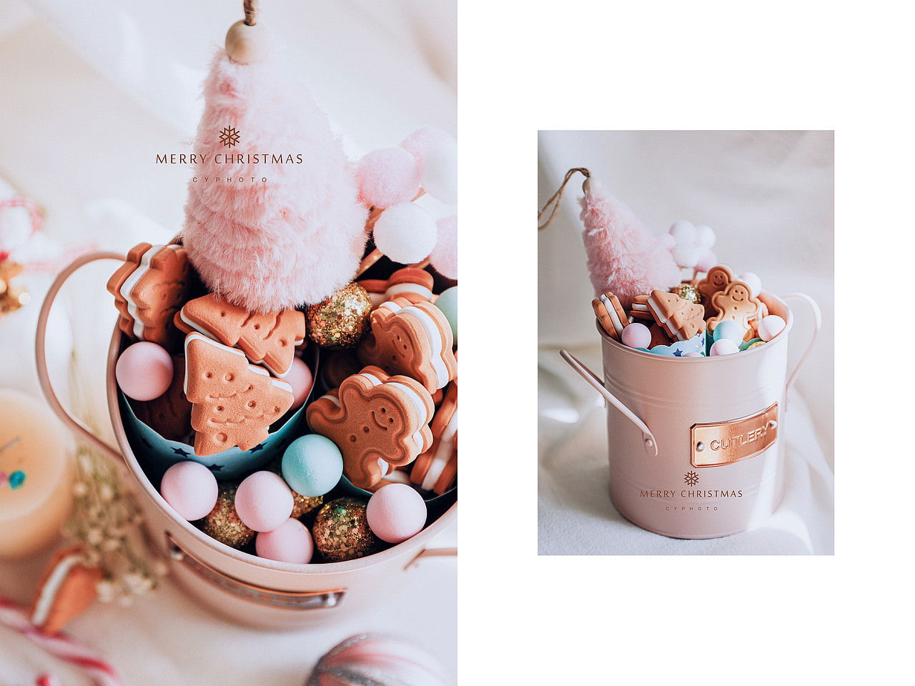 静物摄影|圣诞糖果桶