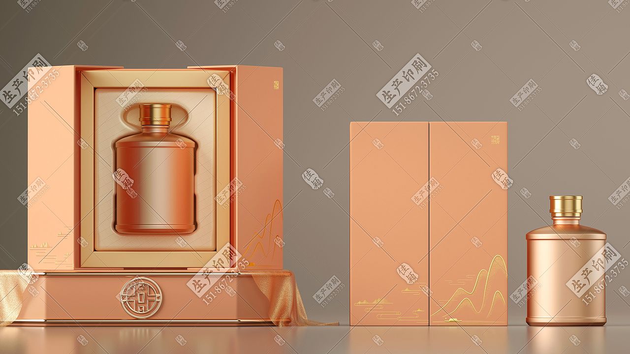通用类定制酒盒(受上海凯丰印业委托,所做的渲染图)