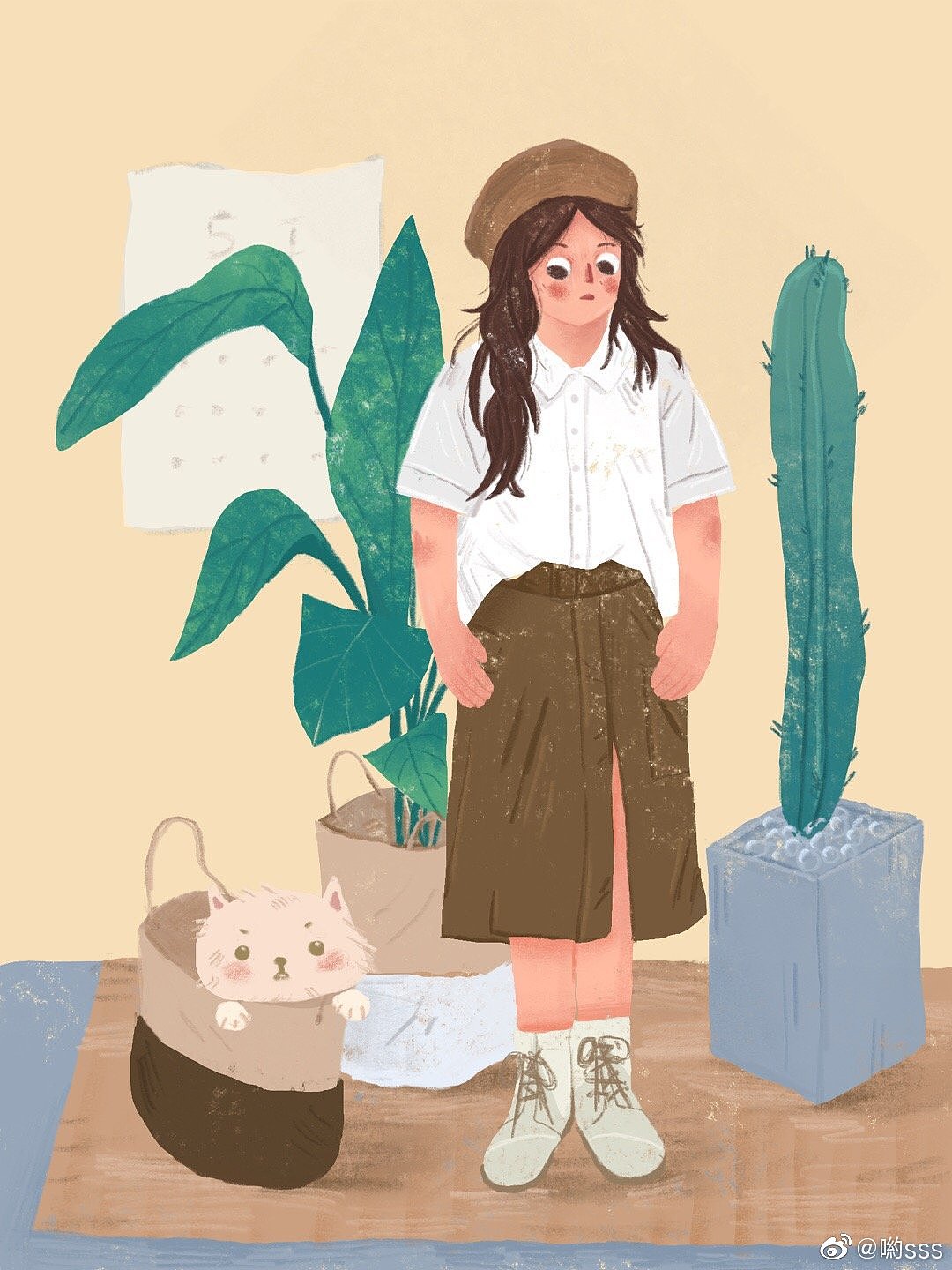 一個(gè)小過(guò)程（圖ZMTY5MzE0MDcy） - 兒童插畫 - 站酷設(shè)計(jì)師柿子喲sss原創(chuàng)素材 - 站酷ZCOOL