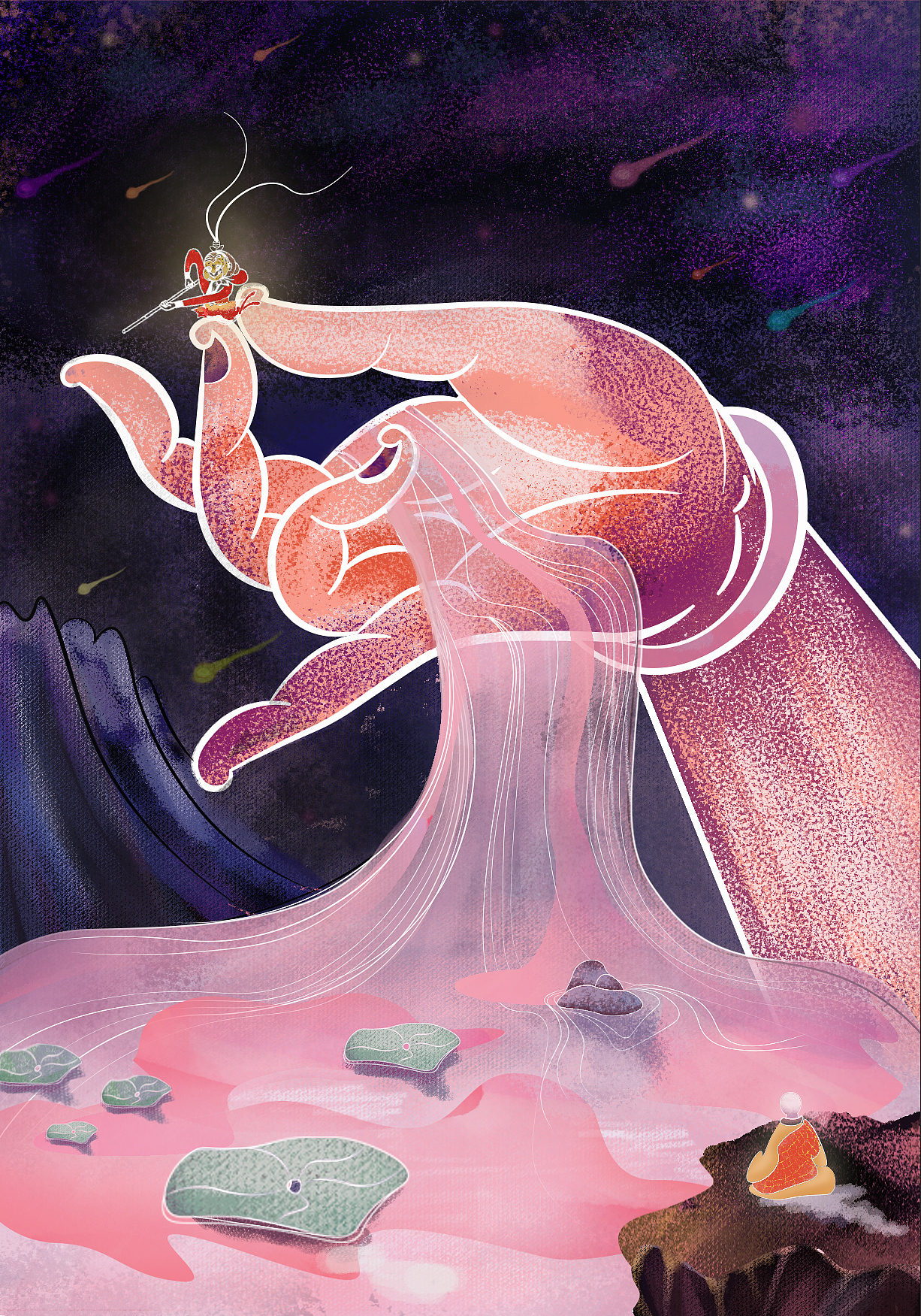 西游记为主题的插画练习（图ZMTU5NzUyMDk2） - 创作习作 - 站酷设计师瓦椰啵原创素材 - 站酷ZCOOL