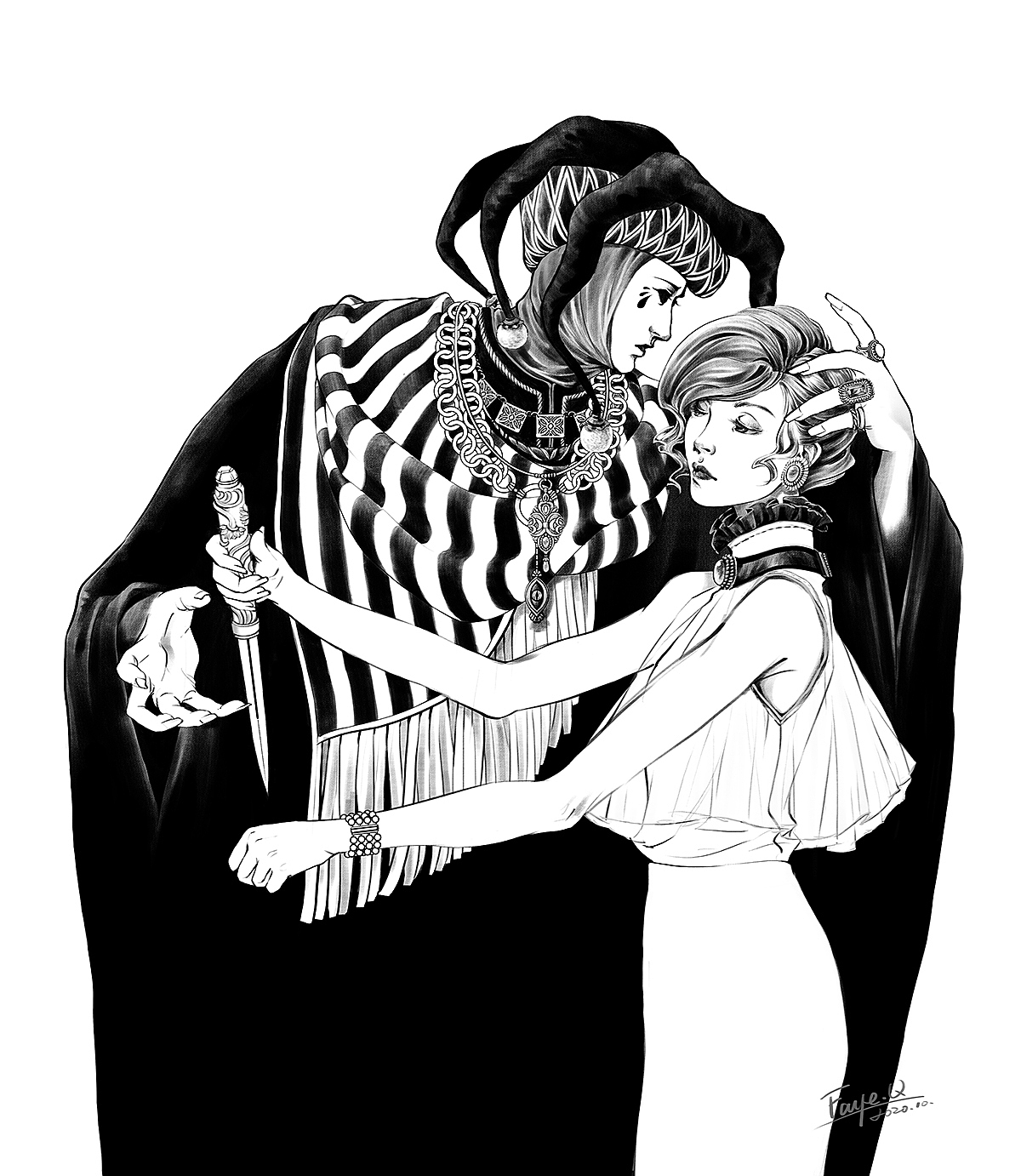 小丑（图ZMjI5NTUyMDcy） - 艺术插画 - 站酷设计师灰Faye原创素材 - 站酷ZCOOL