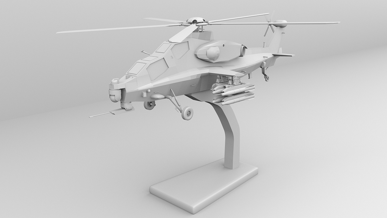 武装直升机建模|三维|机械/交通|xuejcong - 原创作品 - 站酷 (zcool)