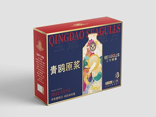 【伏案】X 包装设计「宝瓶盈月」精酿啤酒-中秋礼盒