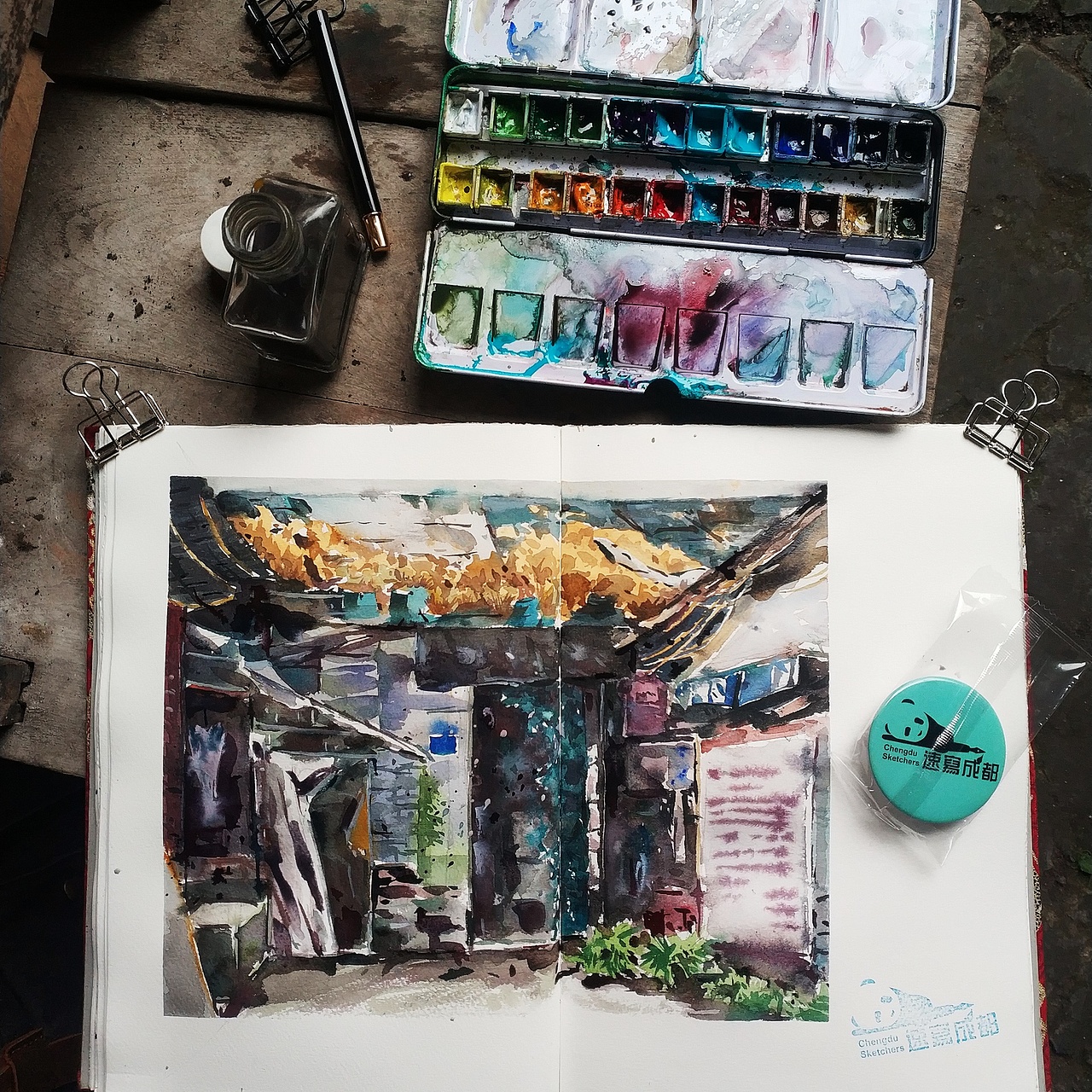 与成都画友画聚写生