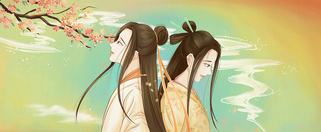 梁山伯与祝英台系列插画设计（图ZMzA5NTI0NTg0） - 商业插画 - 站酷设计师夏目酒原创素材 - 站酷ZCOOL