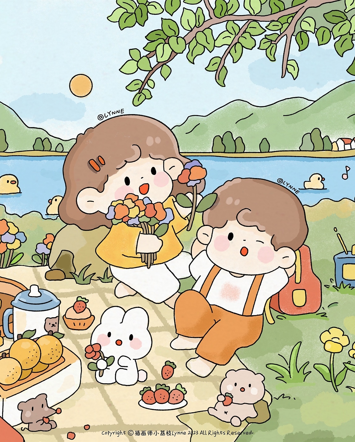 装一点色彩放进春天里（图ZMzMzNzc4NzEy） - 商业插画 - 站酷设计师Lynne_drawing原创素材 - 站酷ZCOOL