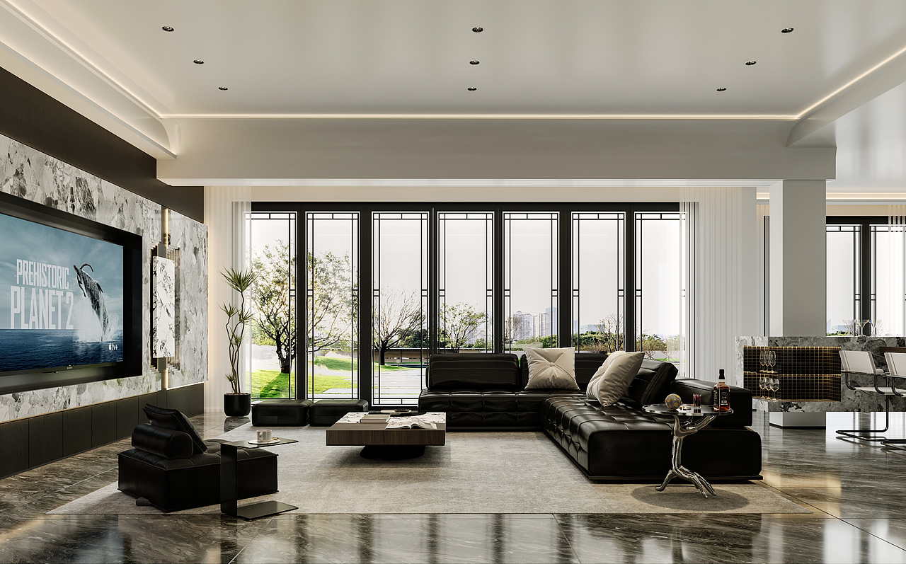 玲珑府黑白（图ZMzY4OTMyMzU2） - 家装设计 - 站酷设计师弋弋设计原创素材 - 站酷ZCOOL