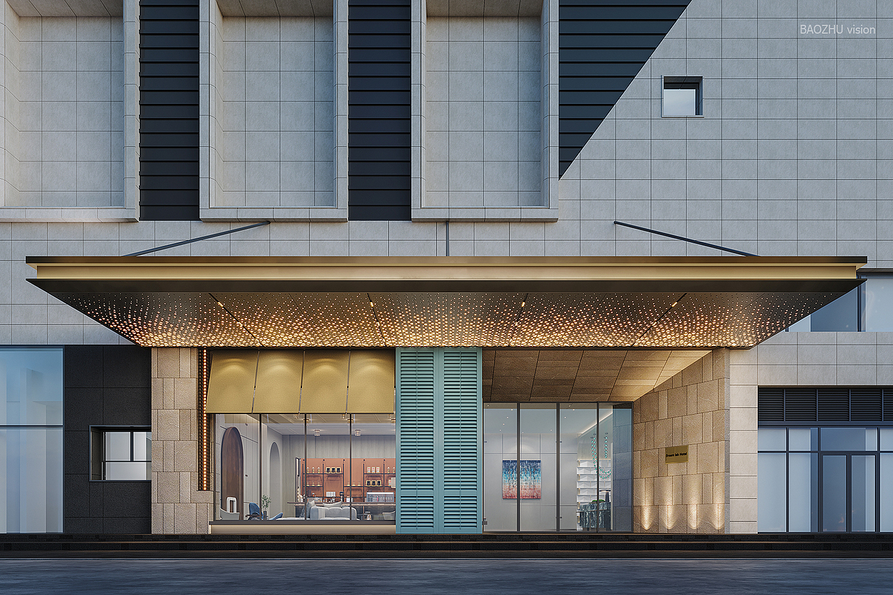 君屿酒店效果图方案（图ZMzE4MzYyNzI0） - 酒店餐饮设计 - 站酷设计师宝猪GZC原创素材 - 站酷ZCOOL
