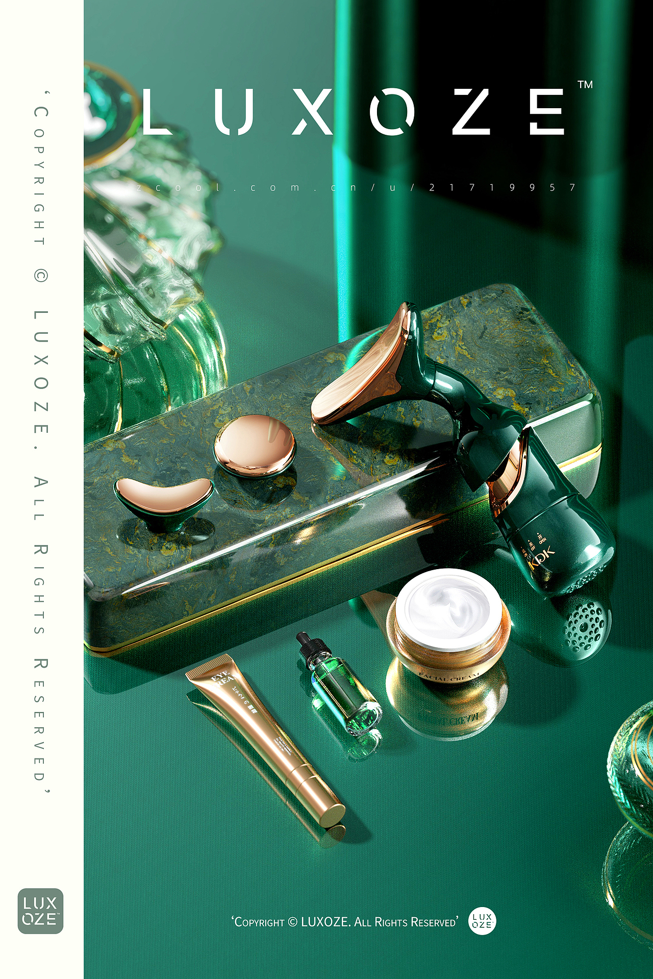 C4D x 按摩仪 | 面霜 | 眼霜 *026（图ZMzQxNzE5NDE2） - 产品 - 站酷设计师一只折原创素材 - 站酷ZCOOL