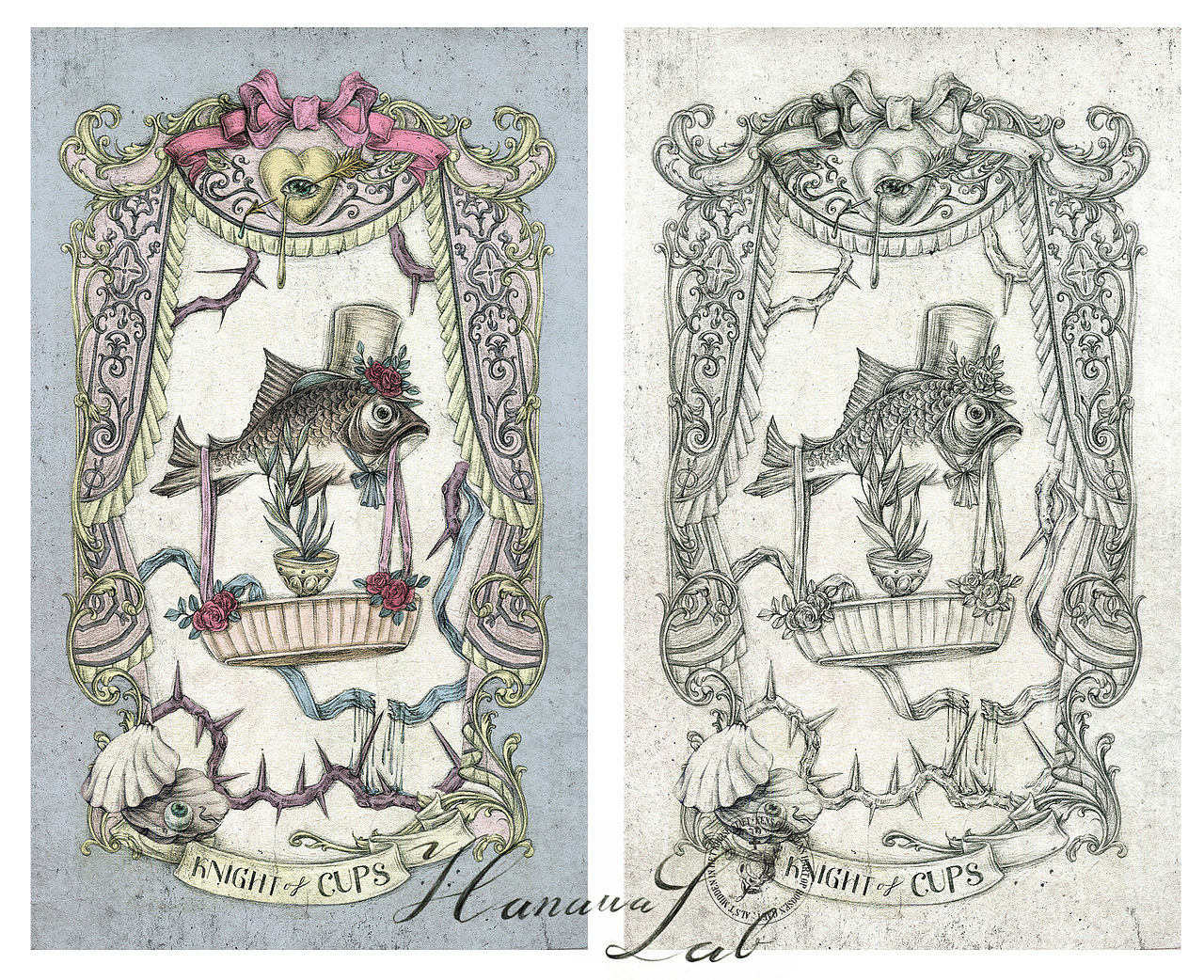 【珍宝塔罗】原创塔罗牌设计——圣杯系列（图ZMzEzNzYxMTU2） - 商业插画 - 站酷设计师hanawa花轮原创素材 - 站酷ZCOOL