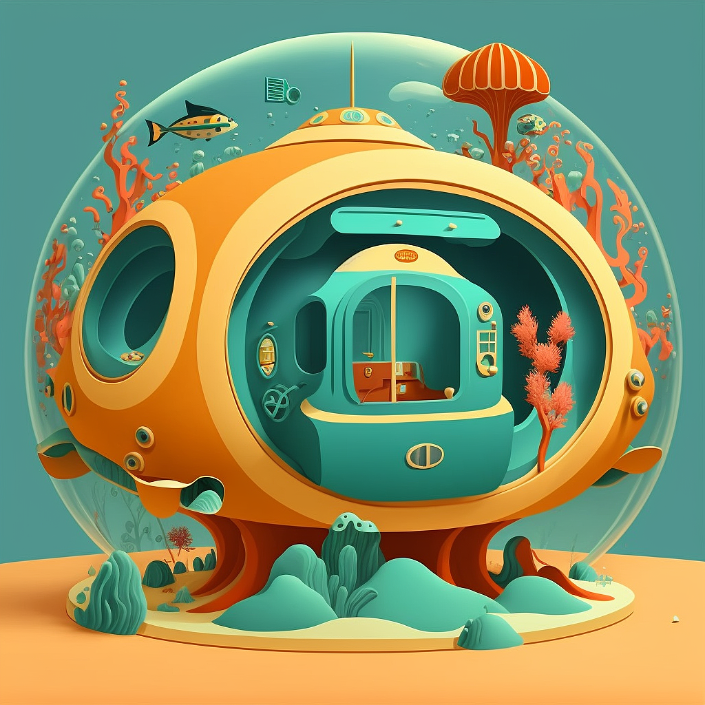 卡通水族馆系列场景