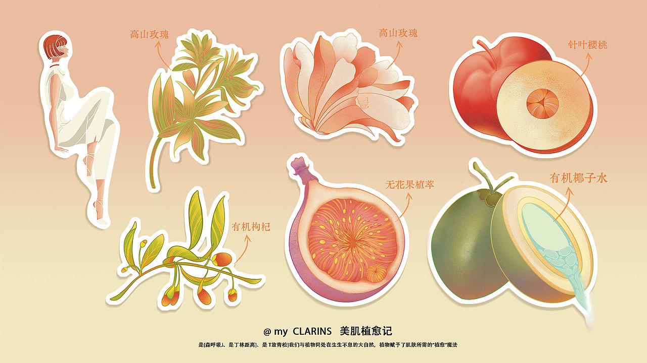 「好食肌长绽放」myCLARINS【美肌植愈记】（图ZMzQ2MDEwMDg0） - 海报 - 站酷设计师Ymiss原创素材 - 站酷ZCOOL