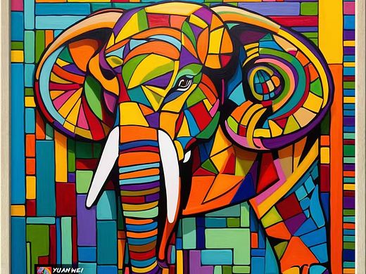 《大象》（个人主页-ZNzExNTEzNzY=） - 创作习作 - 站酷设计师熊咪子原创素材 - 站酷ZCOOL