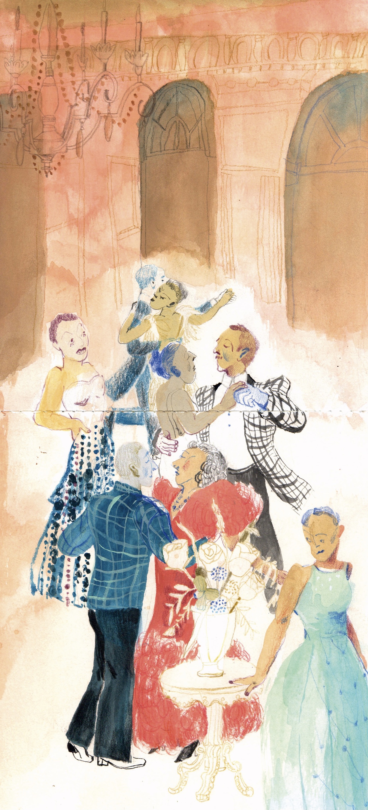 插画:1930年代的舞会和街头