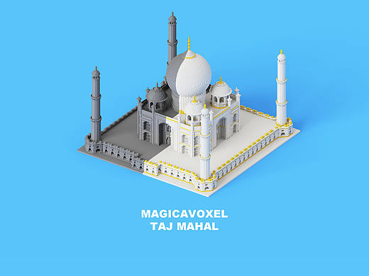 Magicavoxel体素日常之“泰姬陵”
