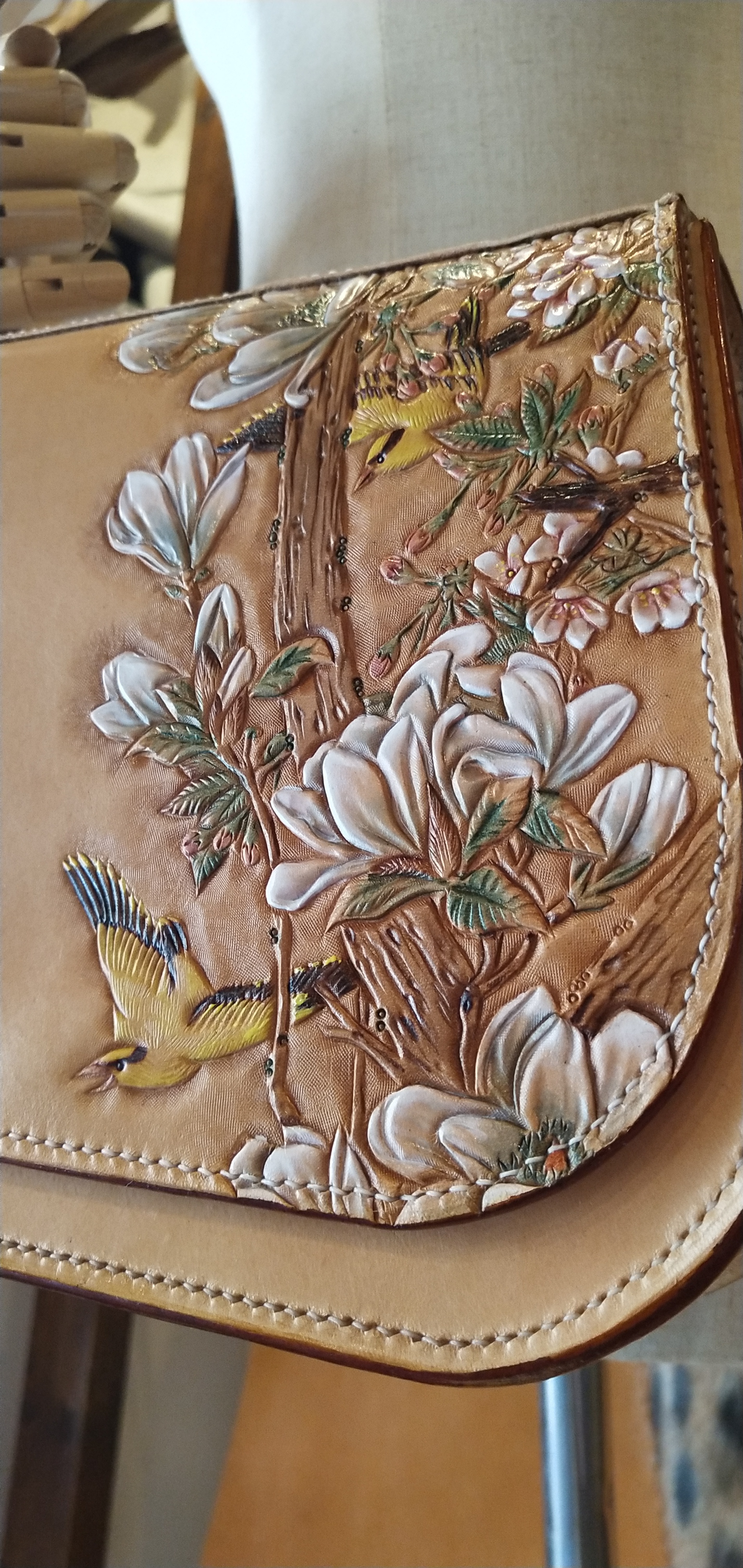 皮雕工作室出品-玉堂春系列|手工艺|工艺品设计|孟璐璐v - 原创作品