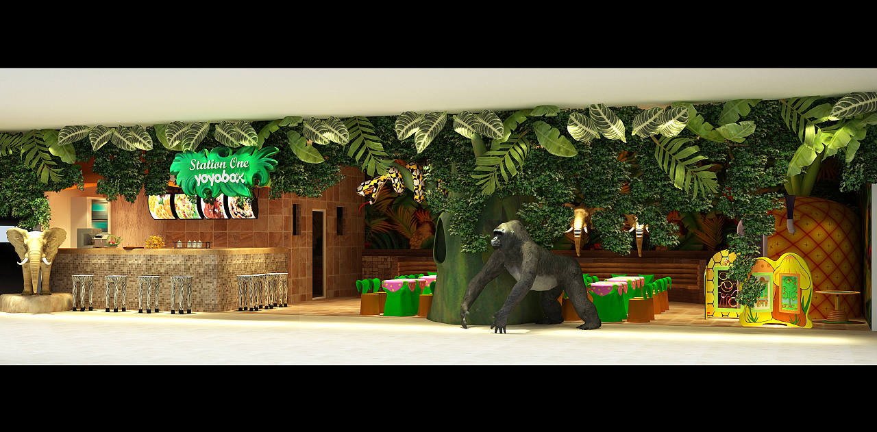 热带雨林风格主题餐厅设计