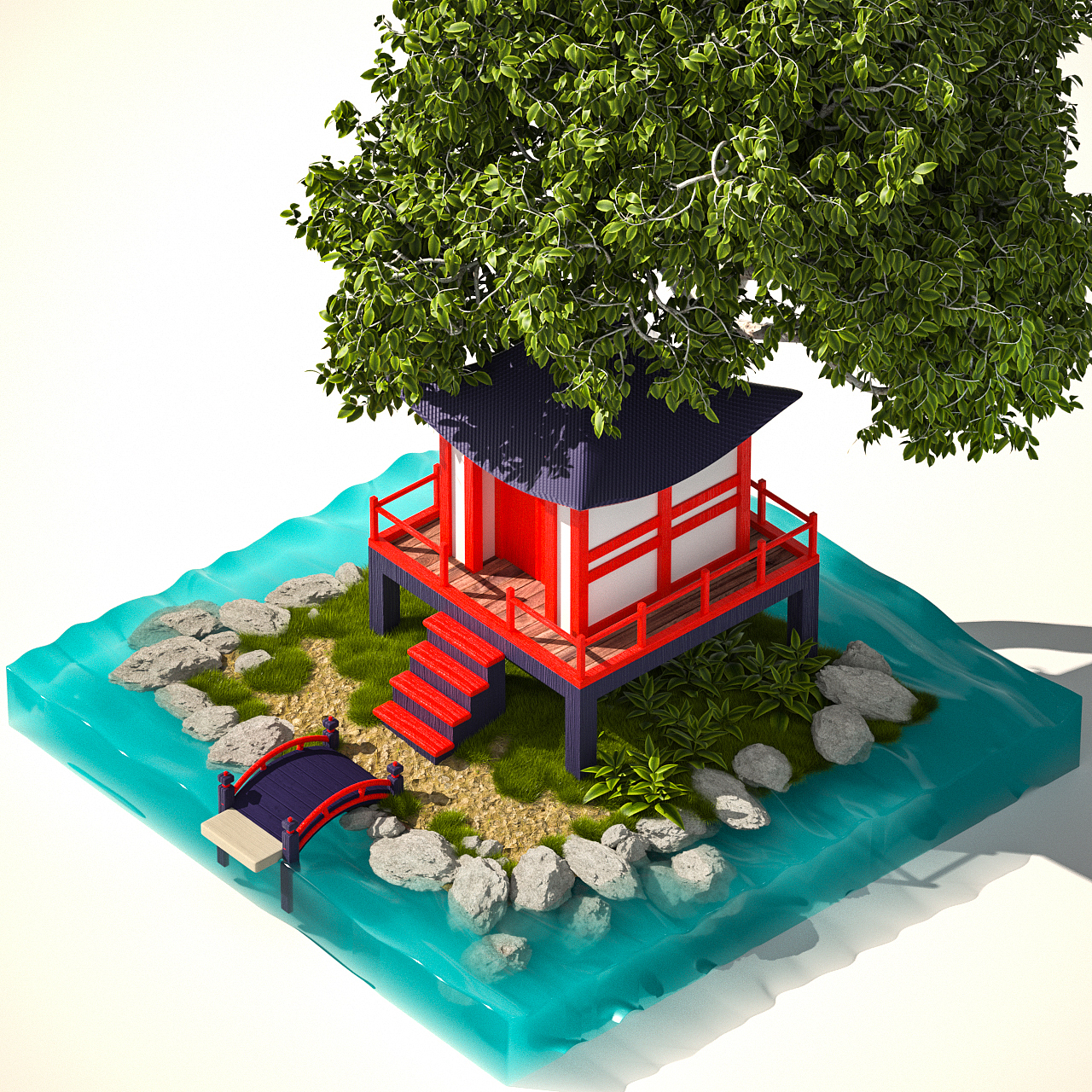 C4D小练习-最近建的可爱小房子（图ZMTY0ODcwNTUy） - 场景 - 站酷设计师AAA建材批发龙哥原创素材 - 站酷ZCOOL