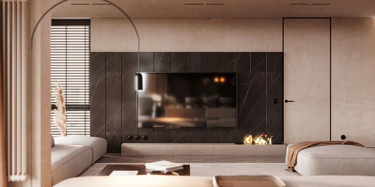 大平层,简约、热烈、时尚的铁锈红!