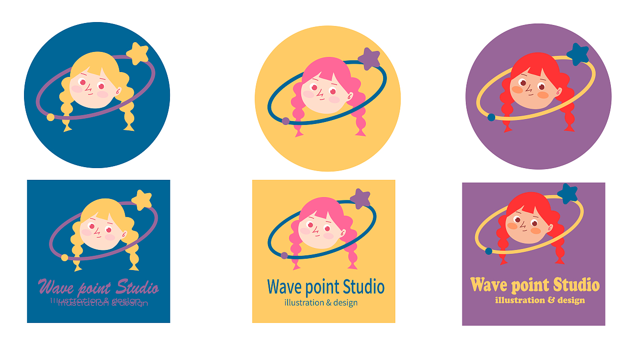 波点工作室原创插画Logo设计（图ZMjA1OTg2MTg0） - 图标 - 站酷设计师宇宙无敌的波点原创素材 - 站酷ZCOOL