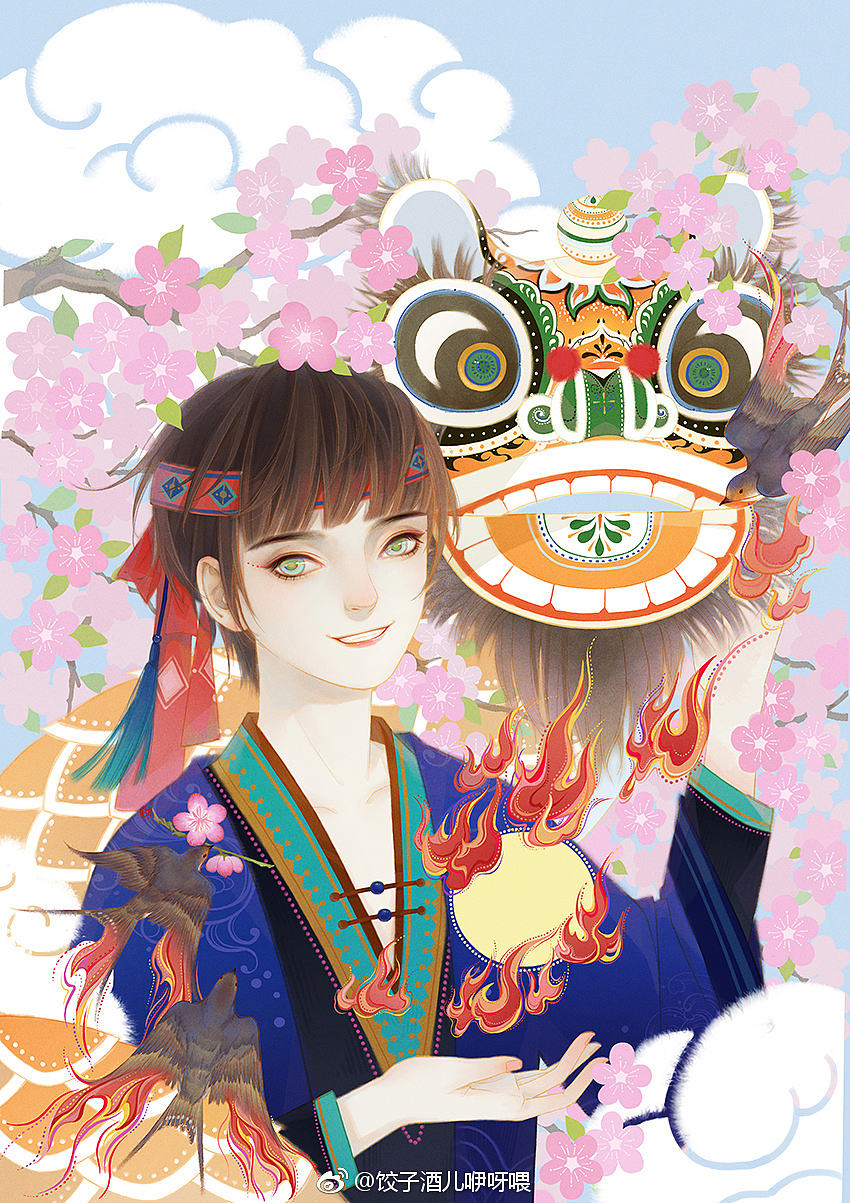 桃夭（图ZMTE4NTM0NDQw） - 商业插画 - 站酷设计师饺子酒儿原创素材 - 站酷ZCOOL