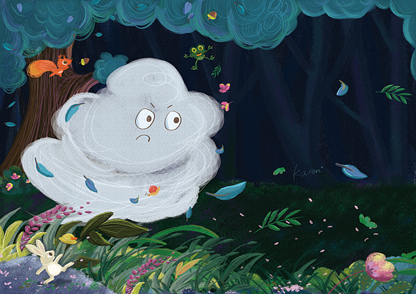 儿童绘本插画- 愤怒的大风（图ZMjA5MDk4NDEy） - 儿童插画 - 站酷设计师芝士凯伦原创素材 - 站酷ZCOOL