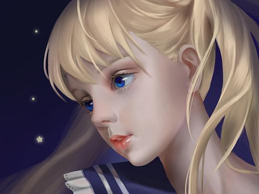 临摹一张水冰月