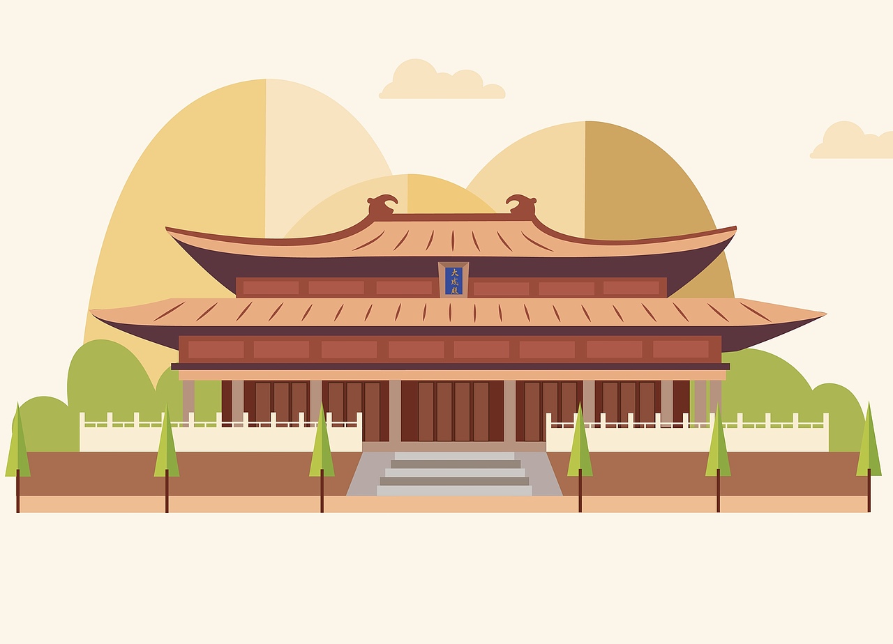 扁平化建筑（图ZMTU4MDQ5NzY0） - 商业插画 - 站酷设计师旋风名人原创素材 - 站酷ZCOOL