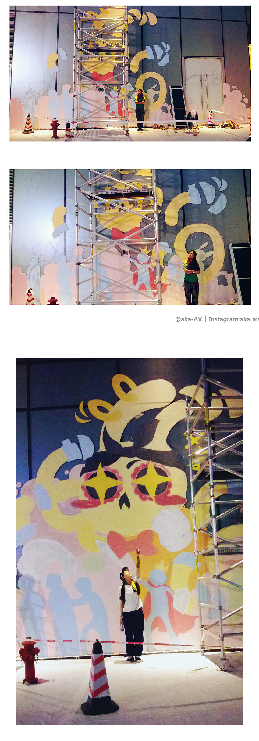 论一次大型玻璃墙体的艺术创作（图ZMjM1MDMyODg=） - 新锐潮流插画 - 站酷设计师aka_AV原创素材 - 站酷ZCOOL