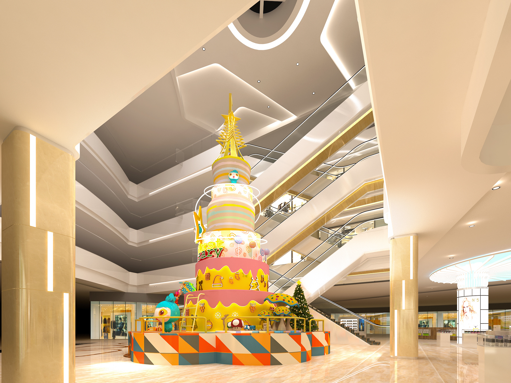 【YHwedding】圣诞商场装饰 活动展示设计|空间|展陈设计|YHwedding - 原创作品 - 站酷 (ZCOOL)