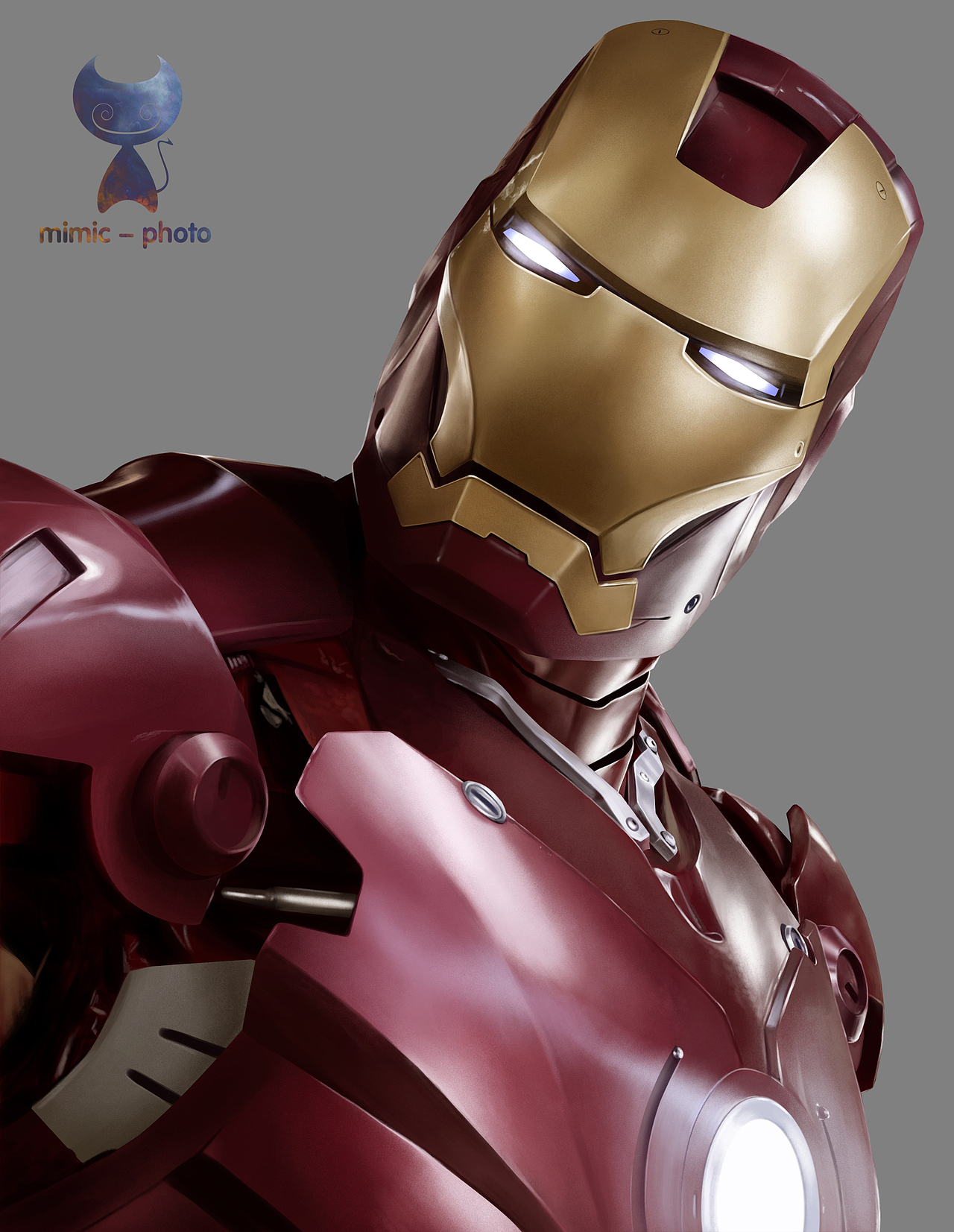 PS 临摹 手绘 《钢铁侠》