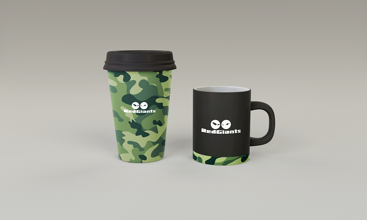 年轻品牌logo 迷彩风格 vi延伸