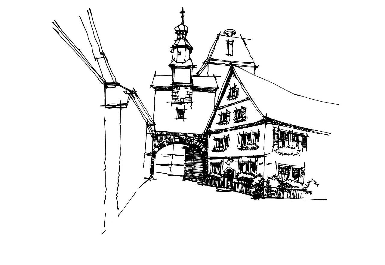 欧式街景速写步骤