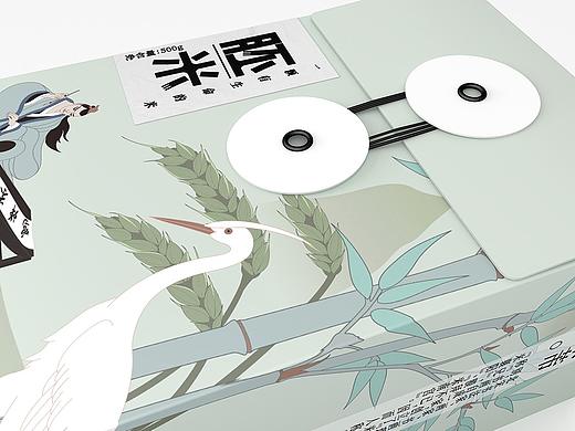 《鸣蝉--襄阳六贤系列高端米包装》国风插画系列包装