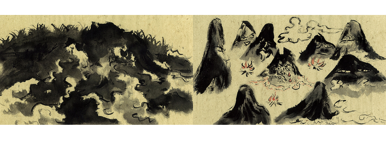 石祥宇水墨繪本《趕山》（图ZMTA1MTgwOTUy） - 绘本 - 站酷设计师石祥宇水墨原创素材 - 站酷ZCOOL