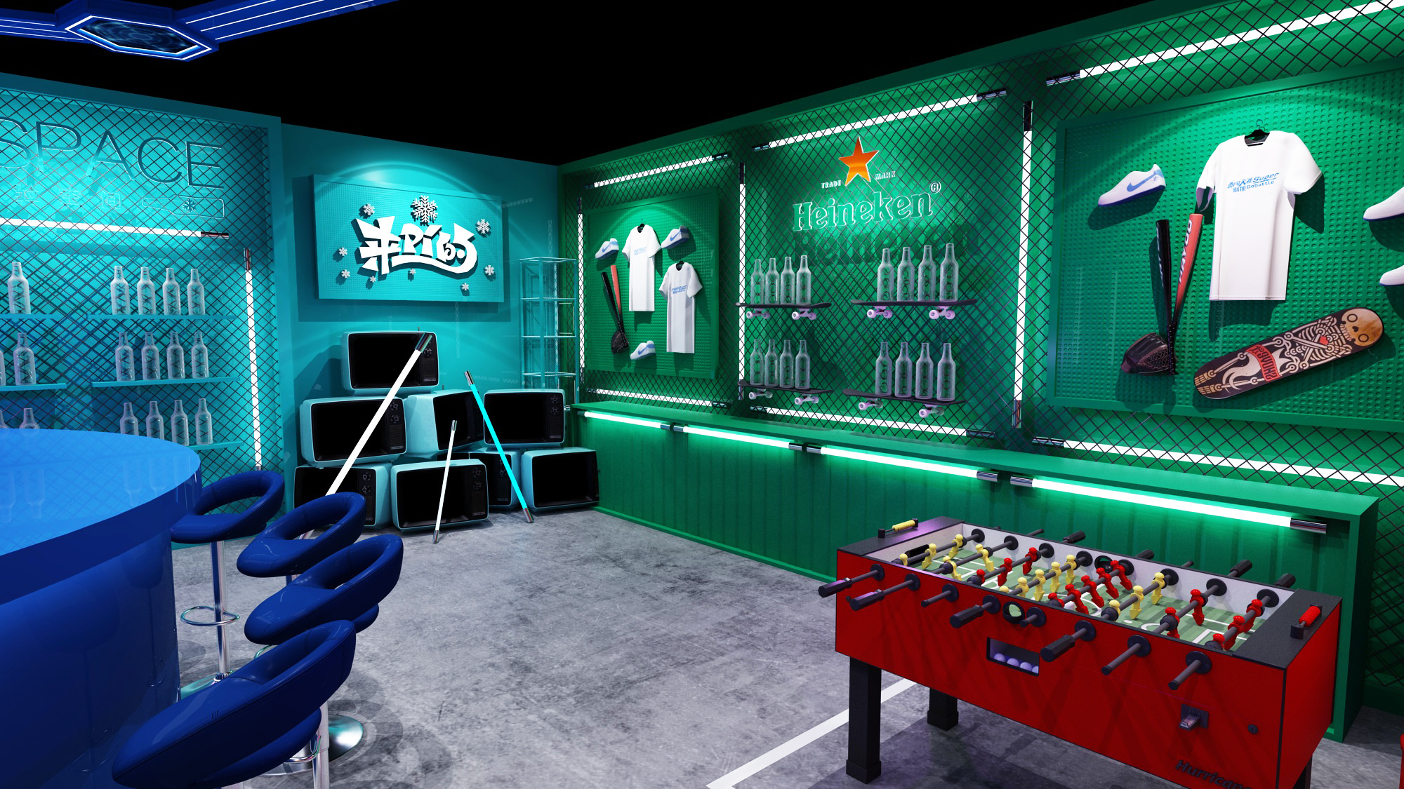 superx雪花啤酒快闪店/工装门店