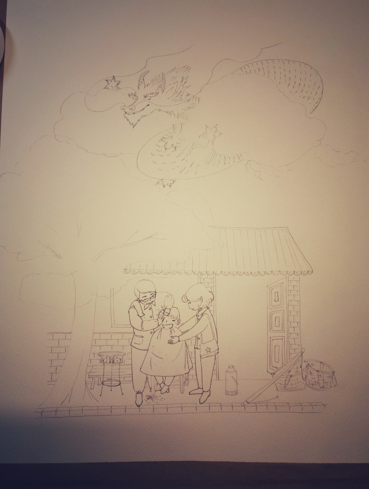 二月二企划插画，龙抬头（图ZNzE2NzYzMTY=） - 商业插画 - 站酷设计师ArleneC原创素材 - 站酷ZCOOL