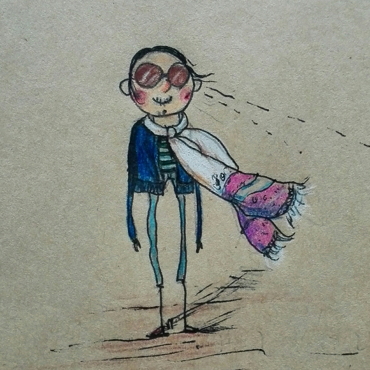 一波小姐姐彩铅画