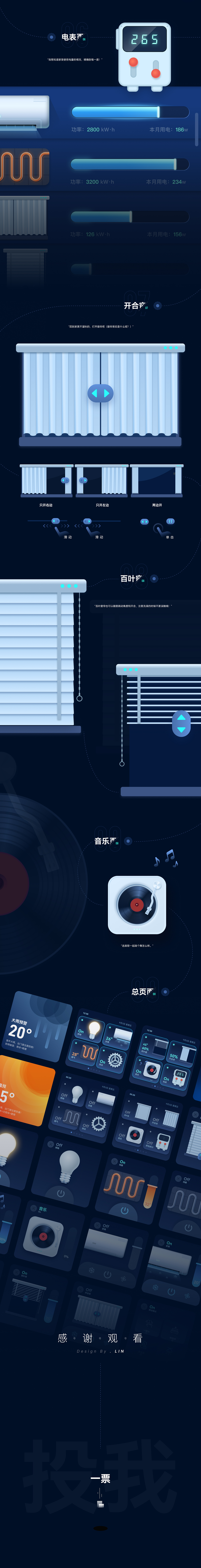 智能家居比赛-中控屏界面设计（图ZMjcxODY0Nzcy） - 软件界面 - 站酷设计师林子爱睡觉原创素材 - 站酷ZCOOL