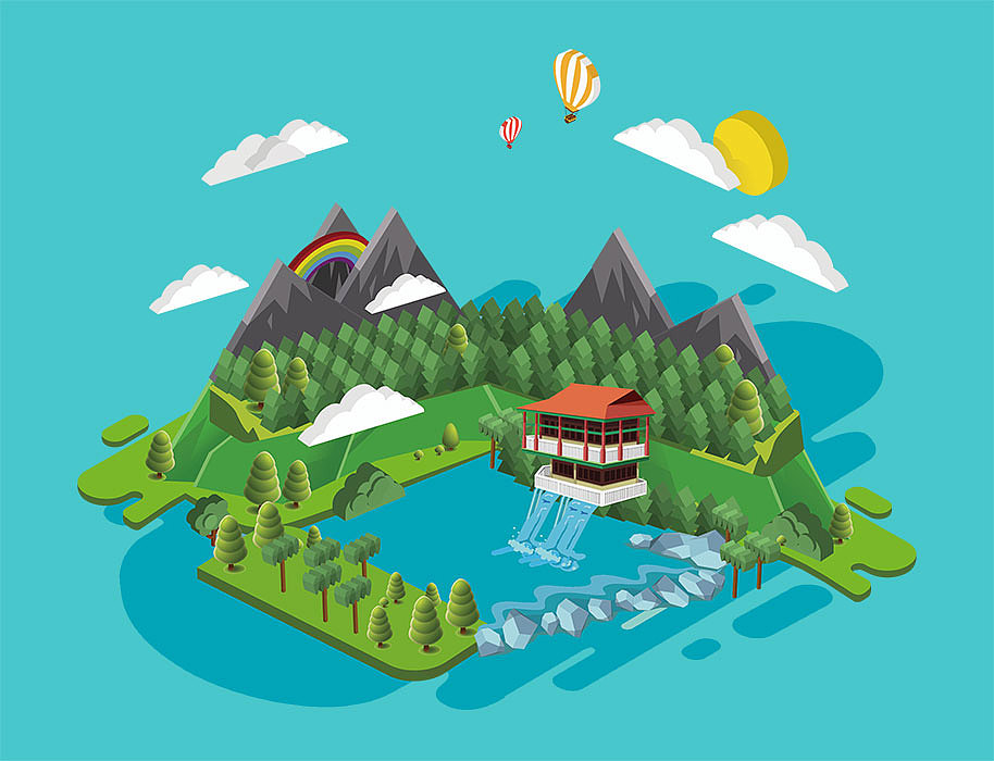 贵阳天河潭国家aaaa级旅游景区app界面ui设计