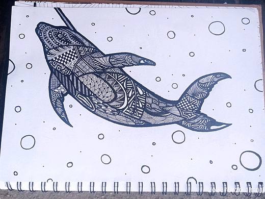 鱼(鲲)+黑白图案